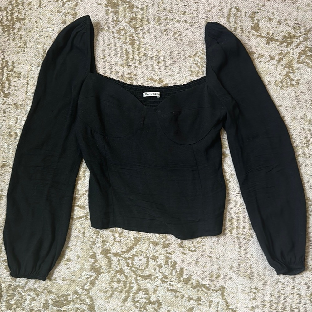 Reformation Reign Top Black